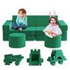 13Pcs Kids Couch, Wanan Toddler Couch Kids Sofa Couch, Kids Fold Out Couch for Playroom Bedroom, Modular Couch for Boys and Girls, Play Couch Sofa for Kids, Blue