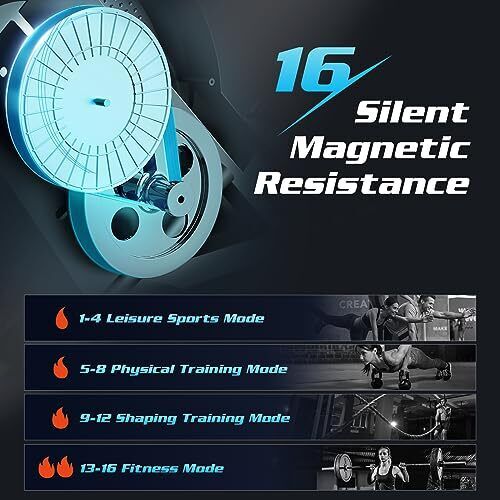 Rowing Machine, [Professional Competition Steel]  Magnetic Rower with black