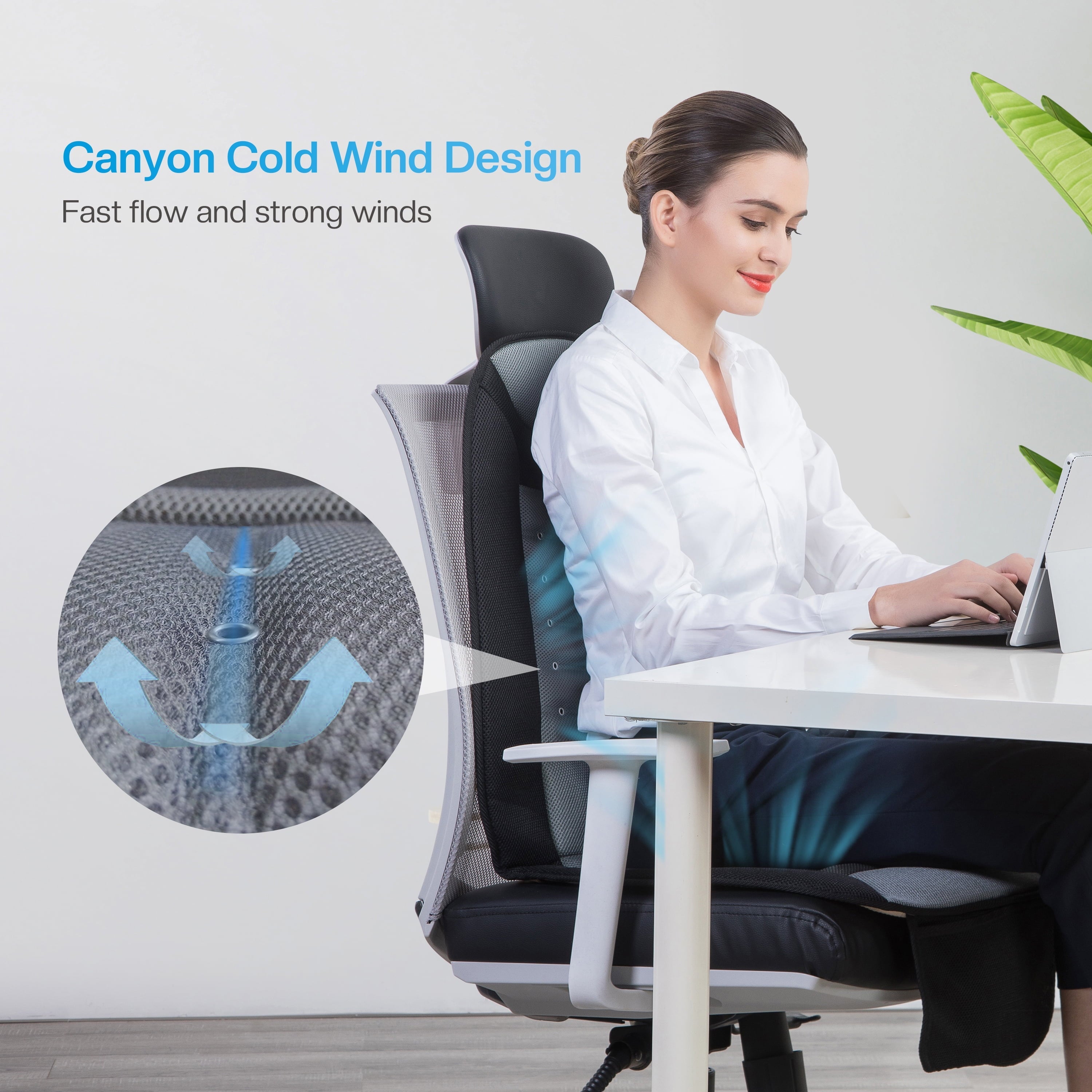 Comfier Cooling Vibration Massage Car Seat Cushion,  Car Seat Cushion without Heat Element, Car Seat Cooler with Back Massage