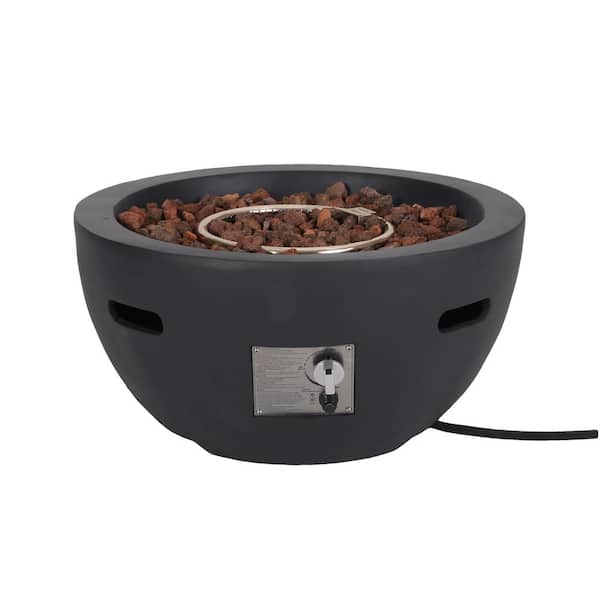 Tulip Dark Gray Stone Fire Pit Bowl (No Tank Holder)
