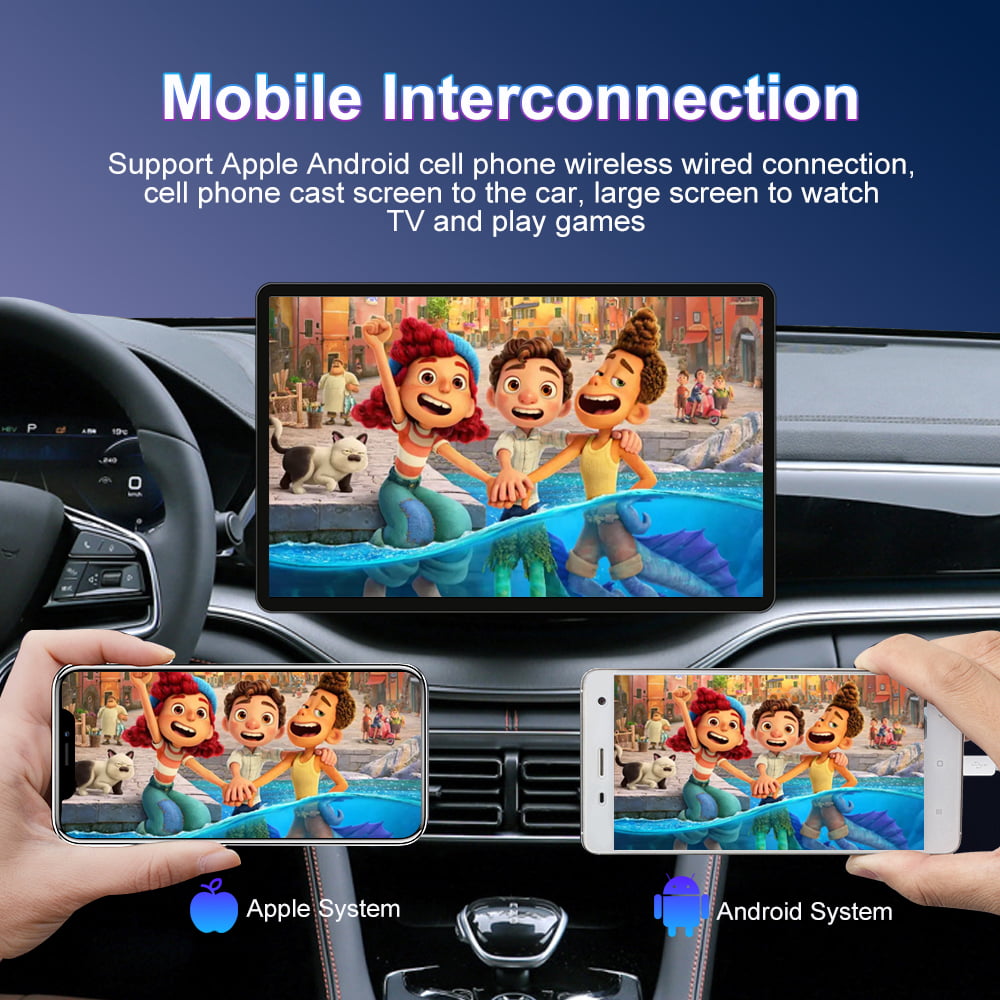 13.3 Inch Car Stereo Radio Android 12 Touch Screen 1DIN Carplay GPS Wifi 2+32G+AHDCAM