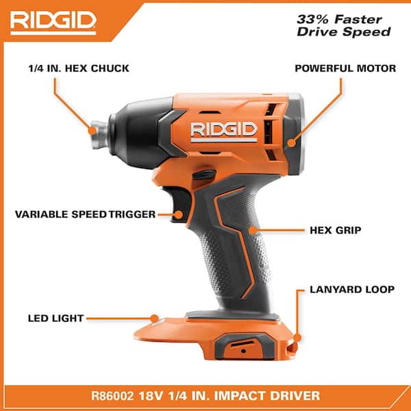 18V Cordless 2-Tool Combo Kit with Drill/Driver, Impact Driver, (2) Batteries, Charger, Bag, & SubC One-Handed Recip Saw
