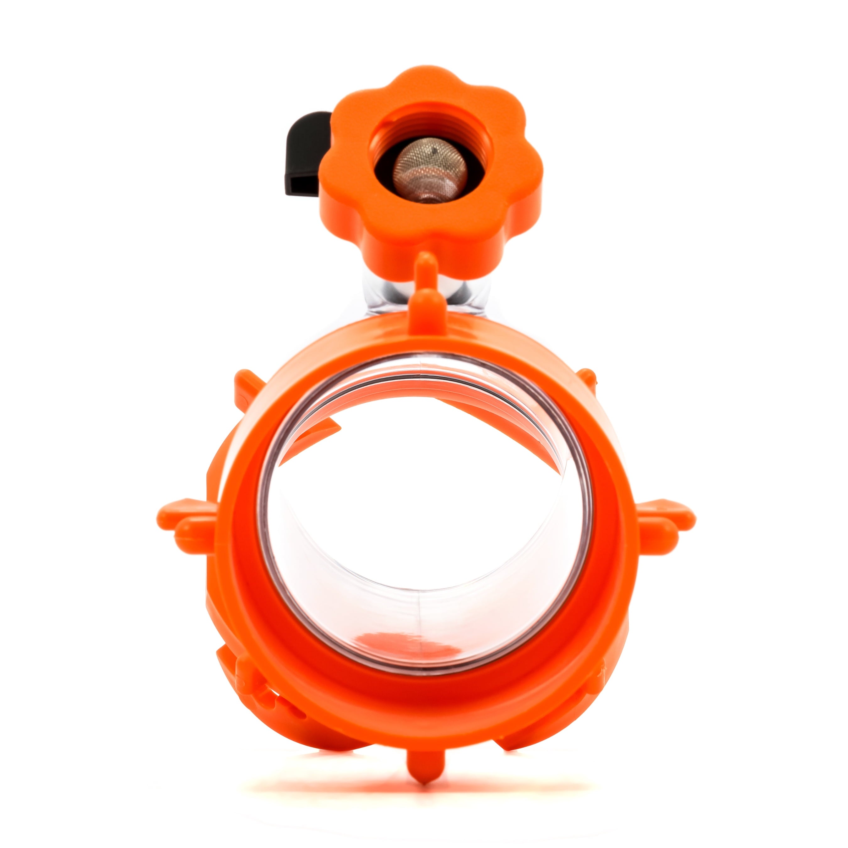 Camco Rhino Blaster RV Tank Rinser | Features a Transparent 45-Degree Angled Elbow to let Water Blast Directly into the Outlet and a Vacuum Breaker to Prevent Backflow into the Water Hose (39082)