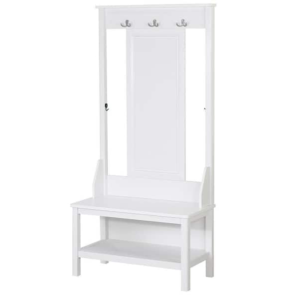 Finley Antique White Hall Trees