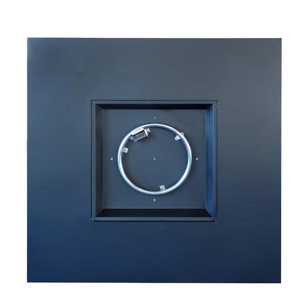 Reign Dark Gray Square Metal Fire Pit (No Tank Holder)