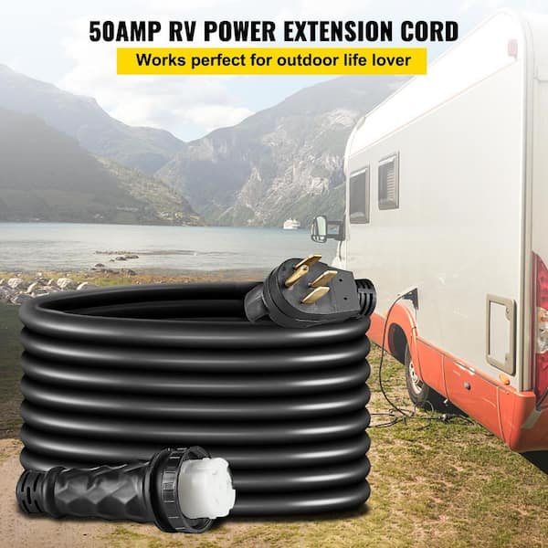 RV Shore Power Extension Cord 50 ft. 50 Amp Heavy-Duty Twist Lock Cord 50 Amp RV Replacement Cord UL Approved
