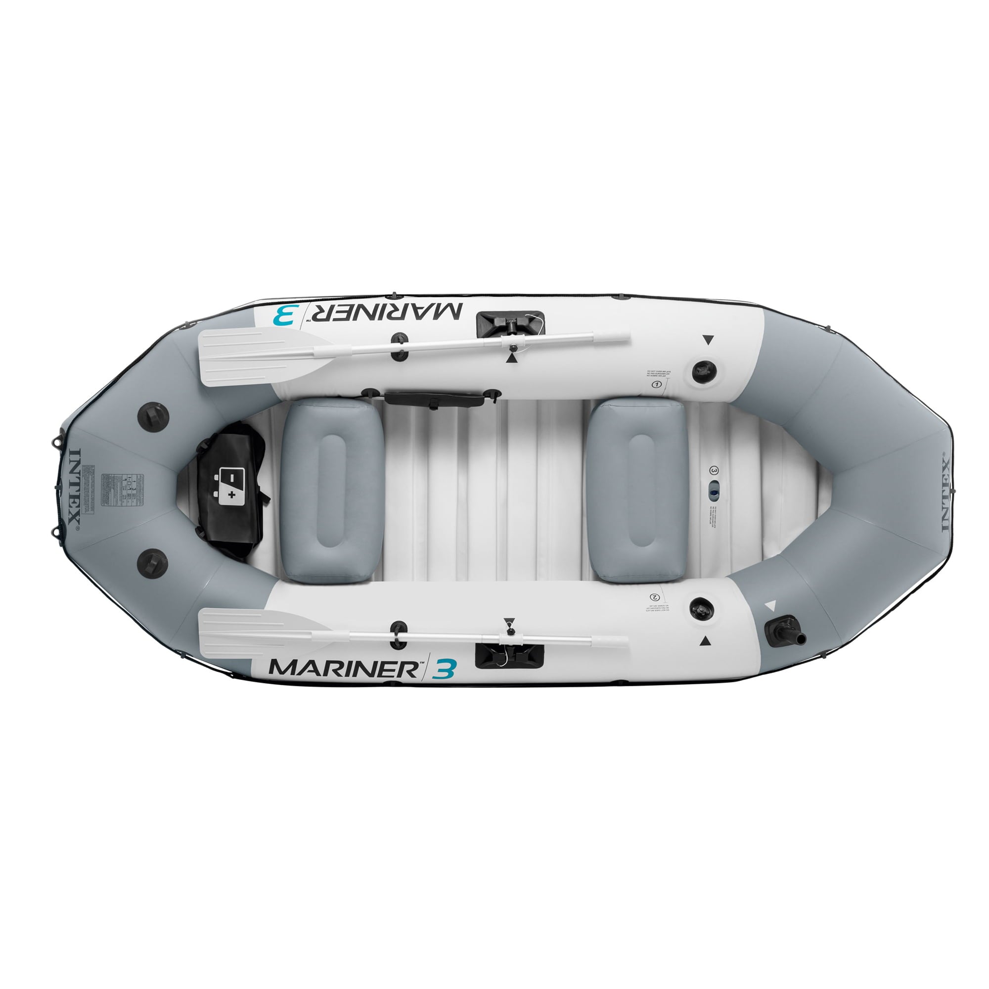 Intex Mariner 3, 3-Person Inflatable River/Lake Dinghy Boat & Oars Set