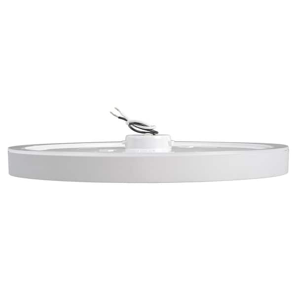 13 in. Low Profile White Closet Light LED Flush Mount Ceiling Light 1350 Lumens 17-Watts 3000K 4000K 5000K Dimmable