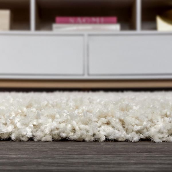 Mercer Shag Plush Cream 8 ft. x 10 ft. Area Rug