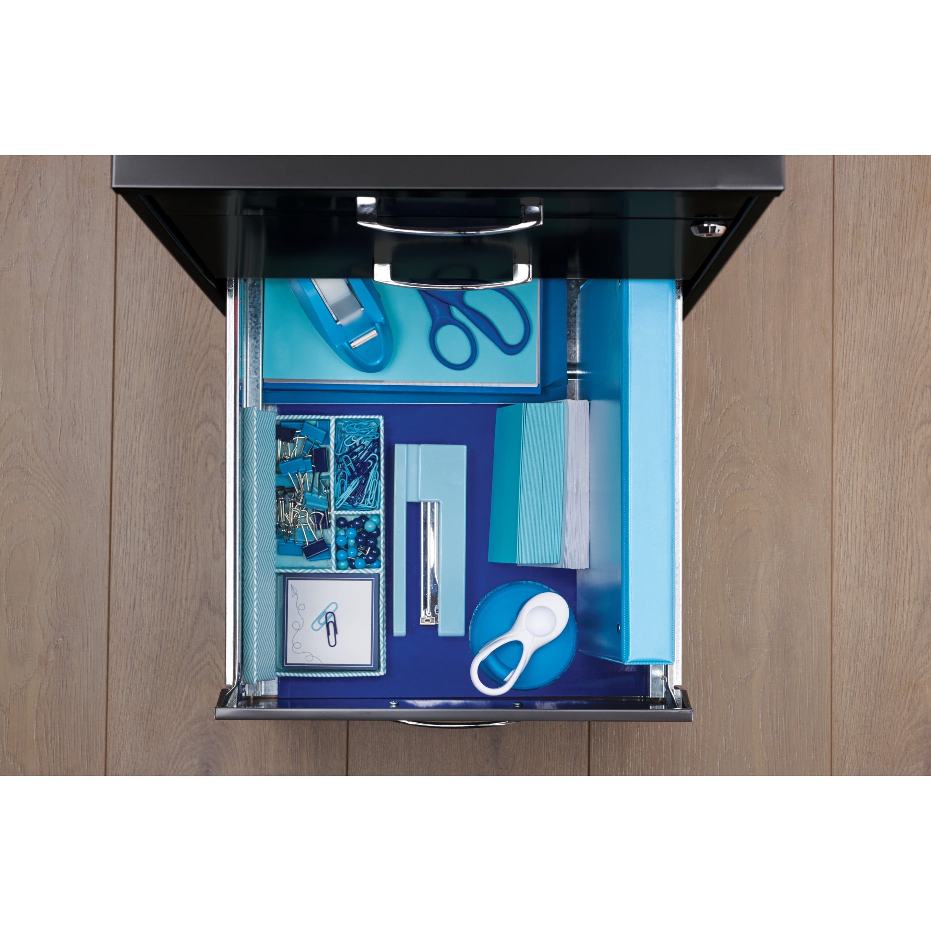 Space Solutions 3 Drawer Letter Width Vertical File Cabinet with Pencil Drawer, Charcoal