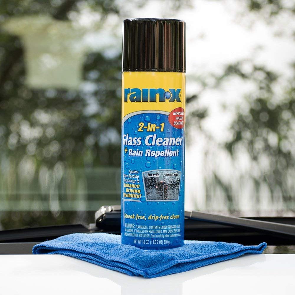 Rain-x 2 in 1 Glass Cleaner and Rain Repellent, 18 Ounce Aerosol - 5080233W