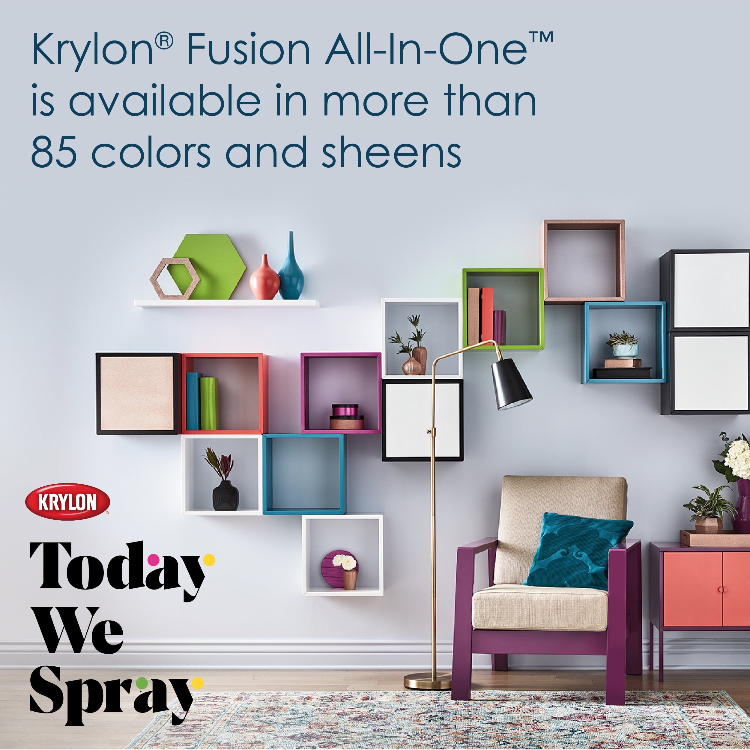 Krylon K02712007 Krylon Fusion All-In-One Jungle Green Gloss 12 oz. Spray Paint, Multi-Surface, (1 Piece, 1 Pack)