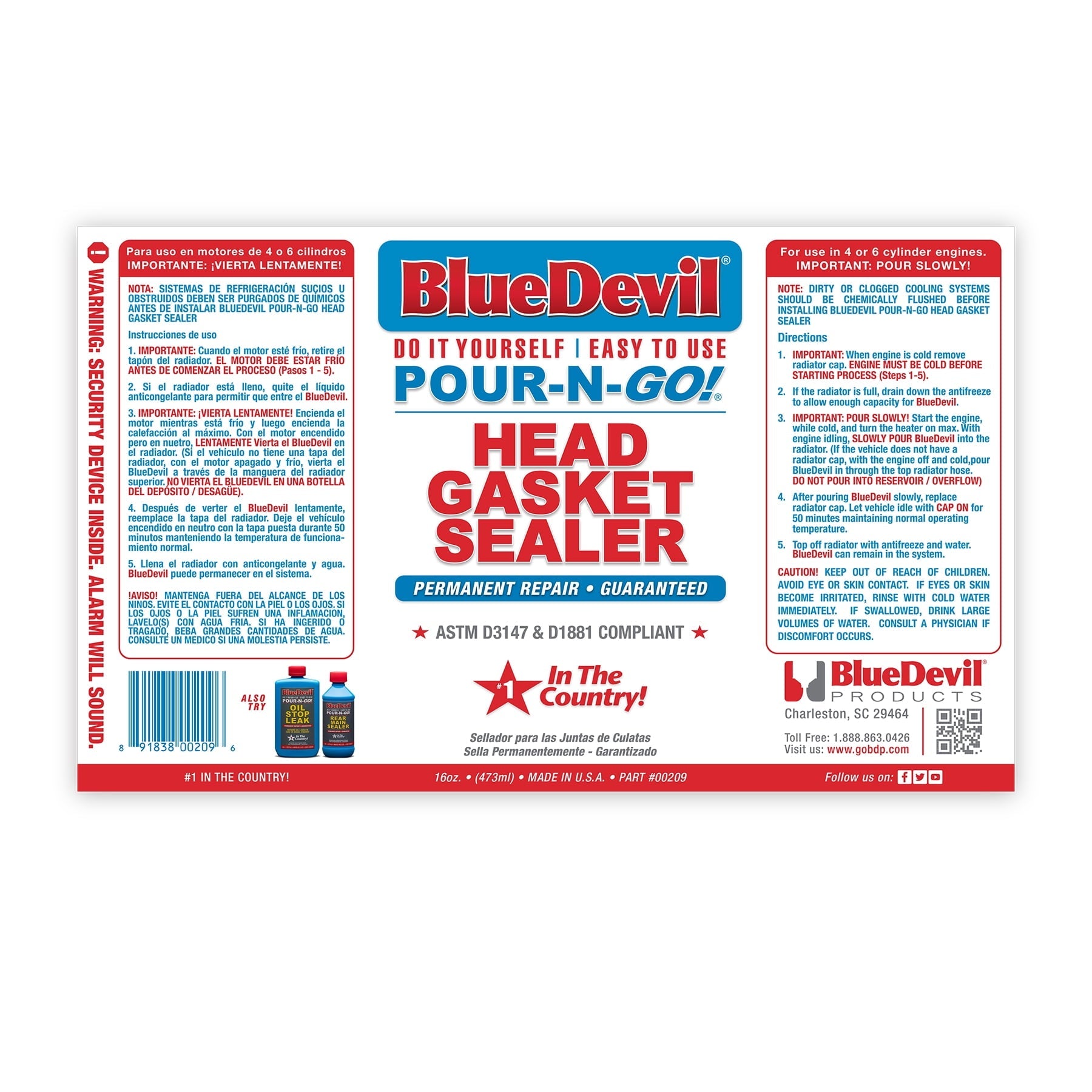 BlueDevil Head Gasket Sealer | Pour-N-Go