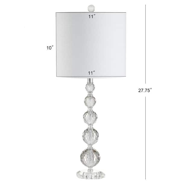 Nala 28.5 in. Crystal Table Lamp, Clear/Chrome (Set of 2)
