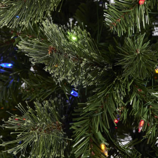 5 ft. Green Prelit LED Cashmere Artificial Christmas Tree w/ 800 Color-changing Lights