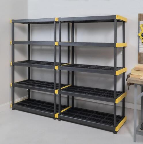 Project Source Commander Plastic Heavy Duty 5-Tier Utility Shelving Unit (48-in