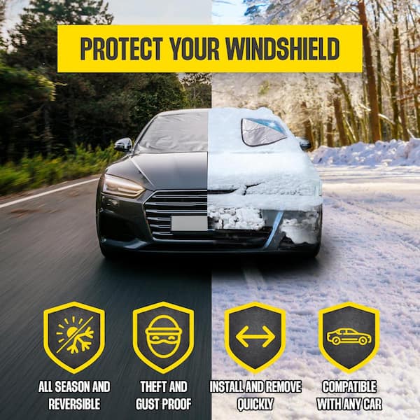 Weather Force 360 Heavy-Duty Reversible Heat and Snow Windshield Cover Protector
