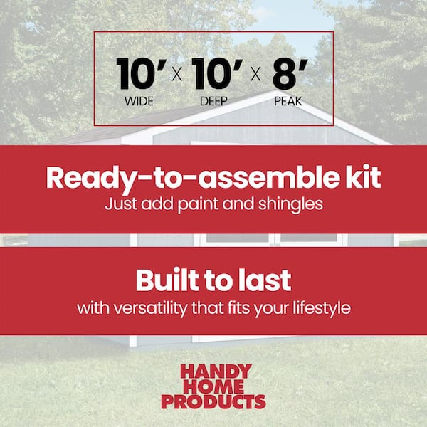 Princeton Do-It-Yourself 10 ft. x 10 ft. Outdoor Ranch Wood Storage Shed with Smartside Siding (100 sq. ft.)