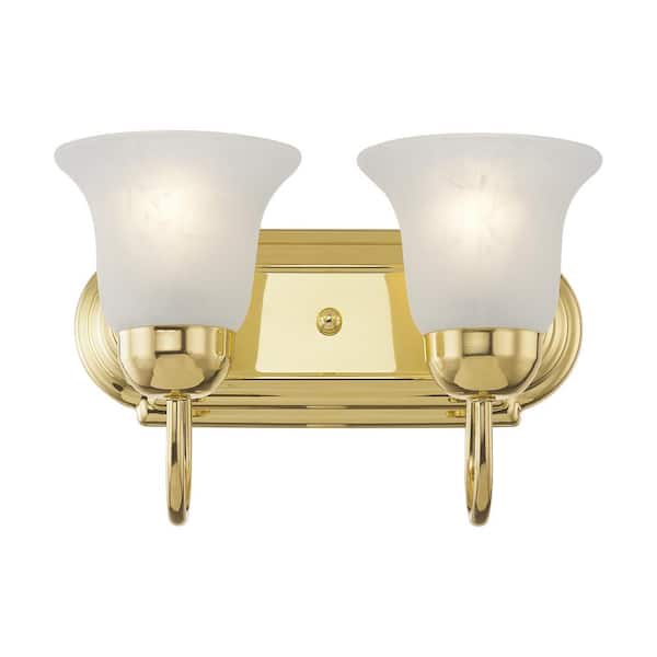 Riviera 2 Light Polished Brass Bath Vanity Light