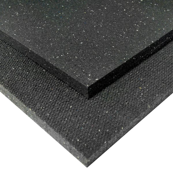Shark Tooth 3/4 in. T x 4 ft. W x 6 ft. L Black Heavy Duty Rubber Flooring Mat
