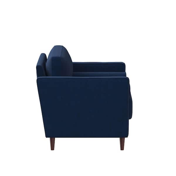 Lillith Navy Blue Mid Century Modern Chair