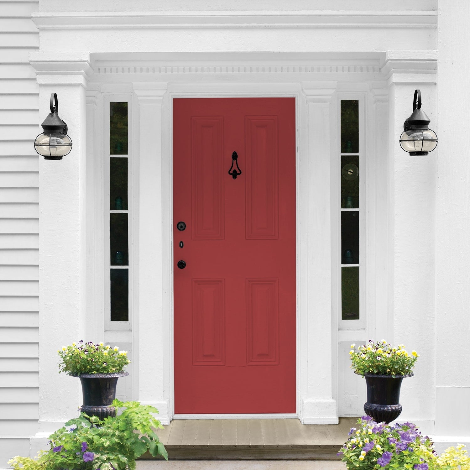 Glidden HEP Exterior Paint + Primer Semi-Gloss, Blaze / Red, 1 Quart