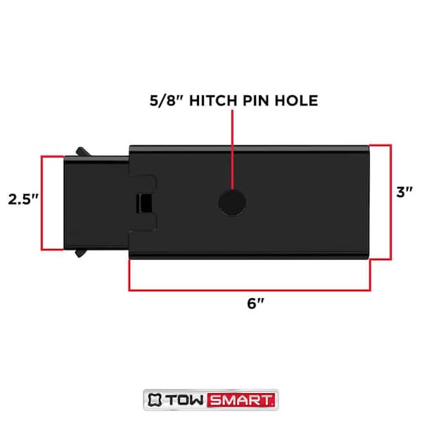 Class 3/4 to Class V Receiver Adapter, Fits Up to 3 in. Receivers