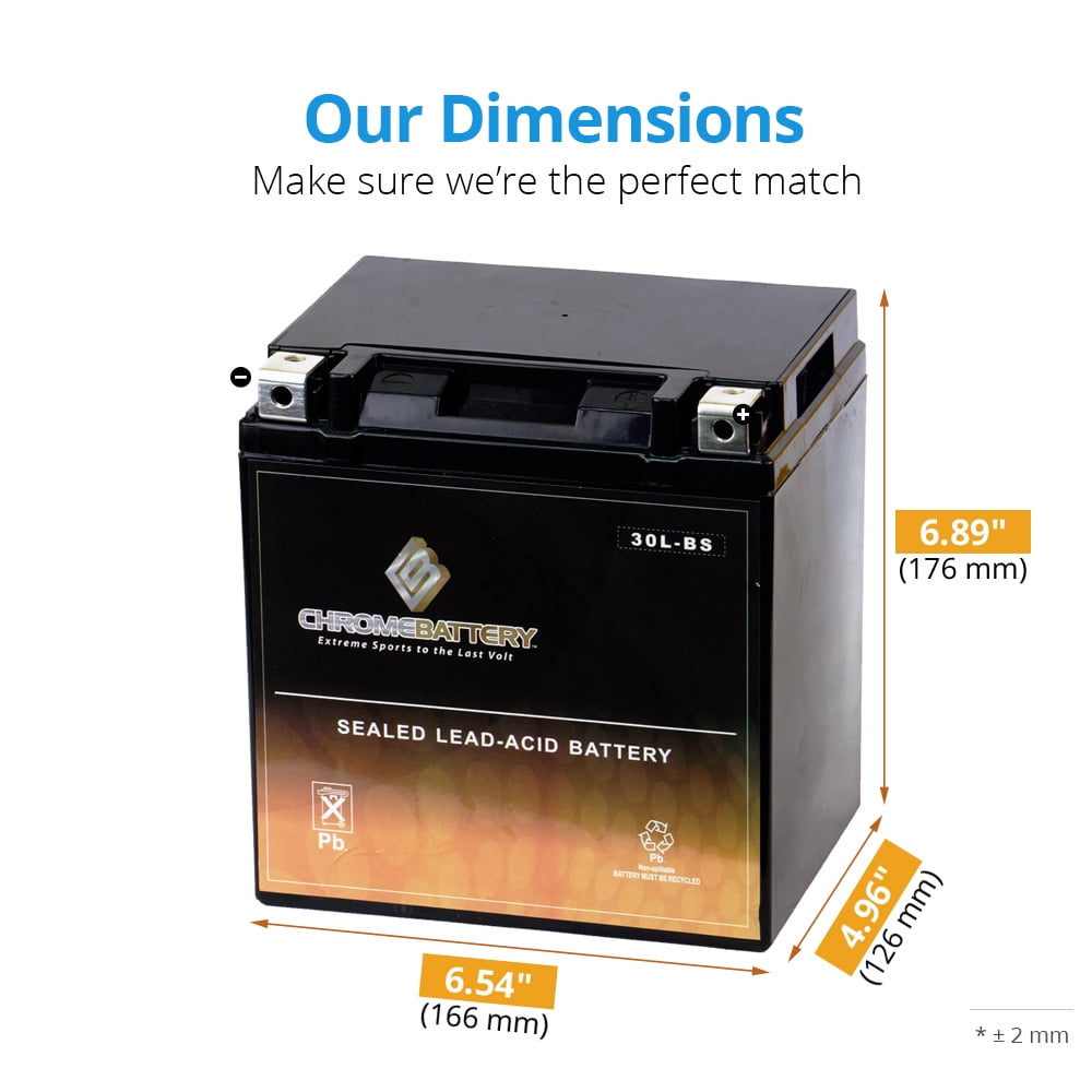 Chrome Battery Ytx30L-Bs Battery for Polaris 800 Ranger 2011