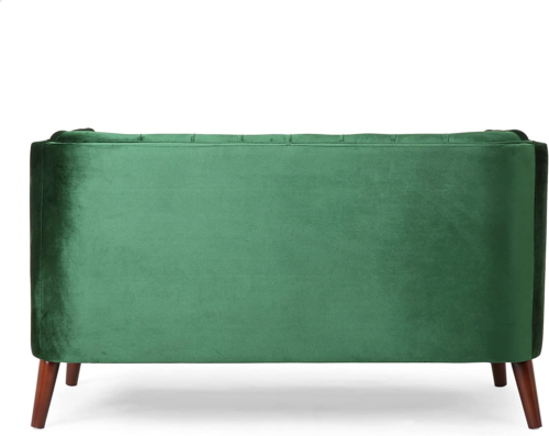 Holasek Love Seats, Emerald + Brown