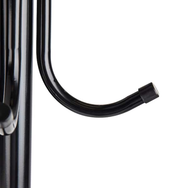 Alloy Collection, Coat Tree with 8 Hooks, Metal, Black