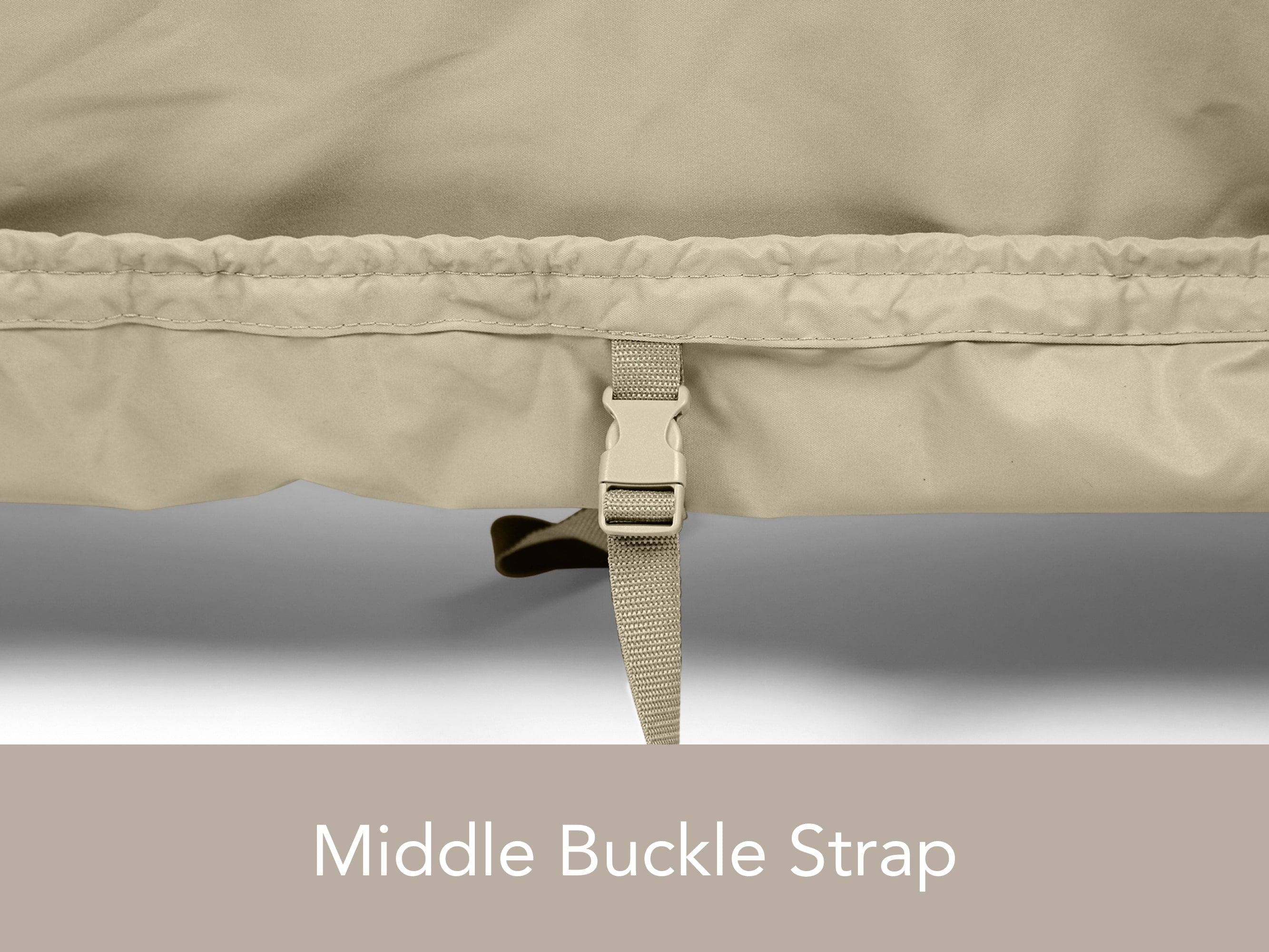 Covermates Kamado Full Grill Cover – Weather Resistant Polyester, Elastic Hem, Securing Buckle Strap, Grill and Heating-Khaki