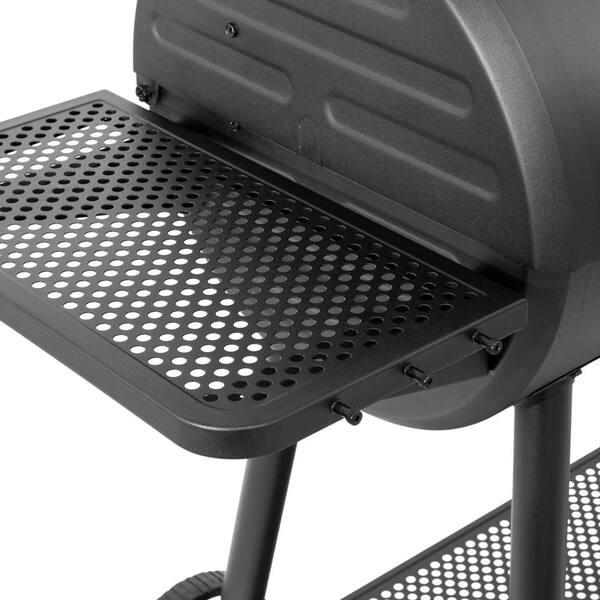 Smokin' Champ Charcoal Grill Offset Smoker in Black