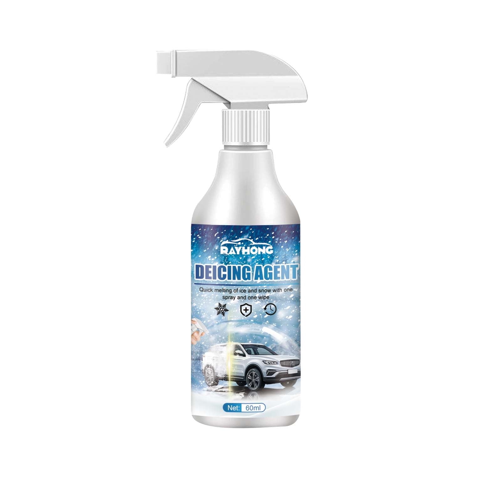 XEOVHV Deicer Spray for Car Windshield, De-Icer for Car Windshield,Fast Ice Melting and Snow Remover for Winter Car Glass 60ml/3.1oz