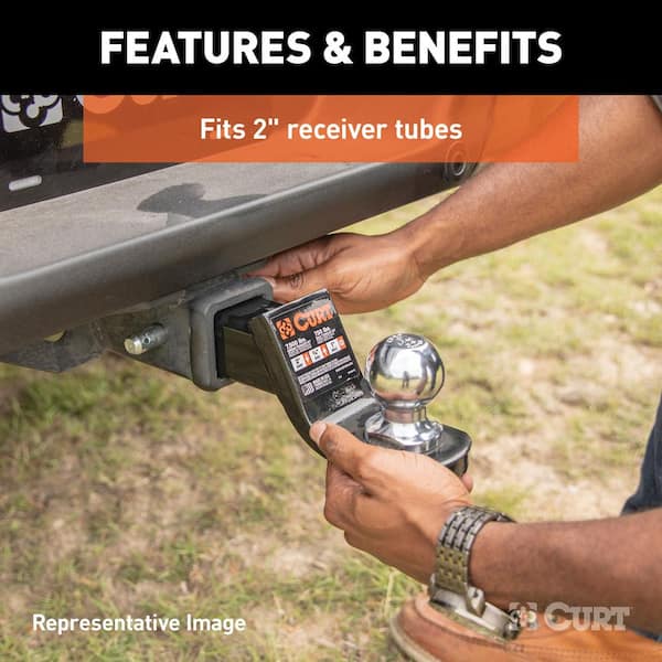 Class 3 7,500 lbs. 6 in. Drop Trailer Hitch Ball Mount Draw Bar (2 in. Shank, 9-1/4 in. Long)