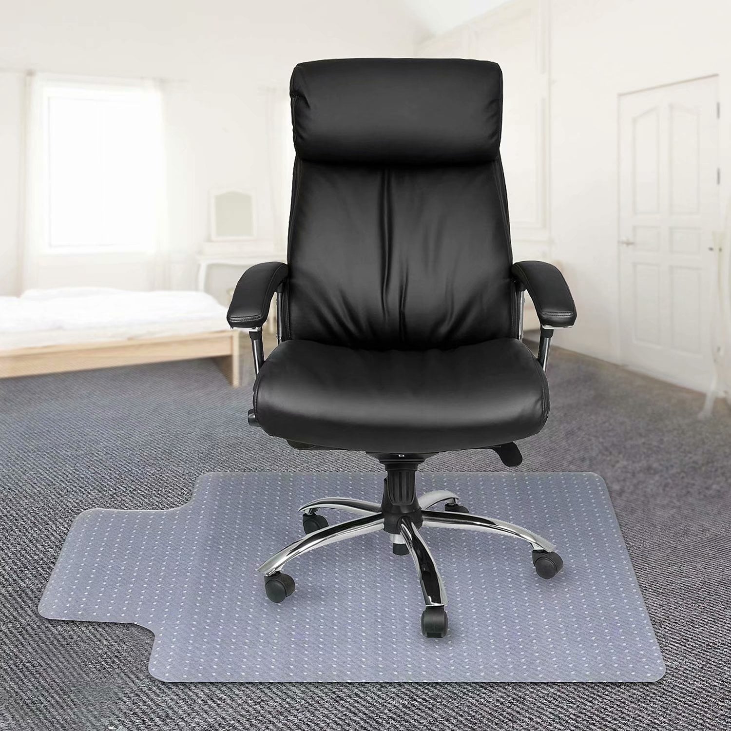 Carpet Chair Mats, PVC Chair Mat for Carpeted Floors with Lip, Transparent Desk Chair Mat - 36 X 48 Inch