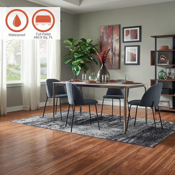 Outlast+ Paradise Jatoba 12 mm T x 5.2 in. W Waterproof Laminate Wood Flooring (480.9 sqft/pallet)