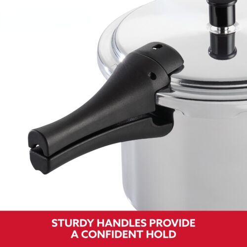 6-Quart Aluminum Stovetop Pressure Cooker, 15 PSI