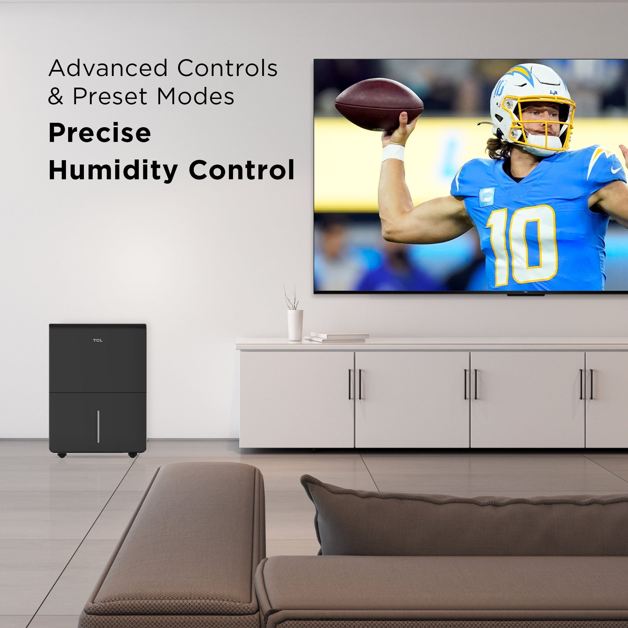 TCL 50 Pint Smart Dehumidifier with Pump, Black, W50D9P2-B