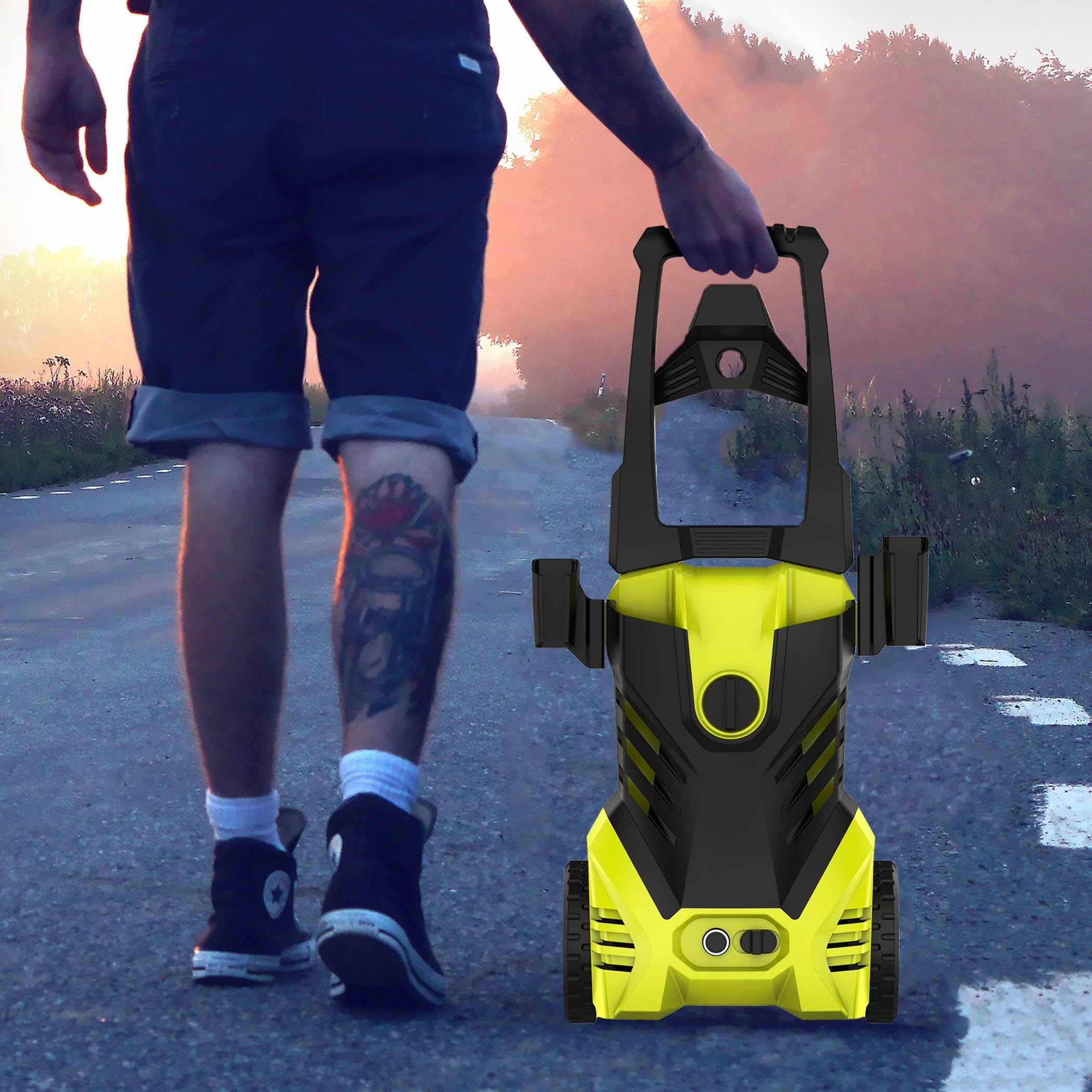 FATFAX Electric High Pressure Washer 3500 Psi and 2.5 GPM with 25ft Hose/16ft Power Cord,Making It Perfect for Cleaning Cars, Fences, Pool, Patios.