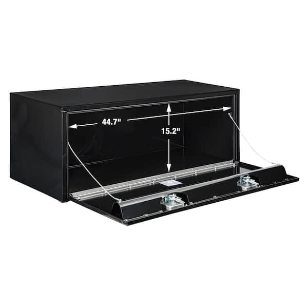 18 in. x 18 in. x 48 in. Gloss Black Steel Underbody Truck Tool Box