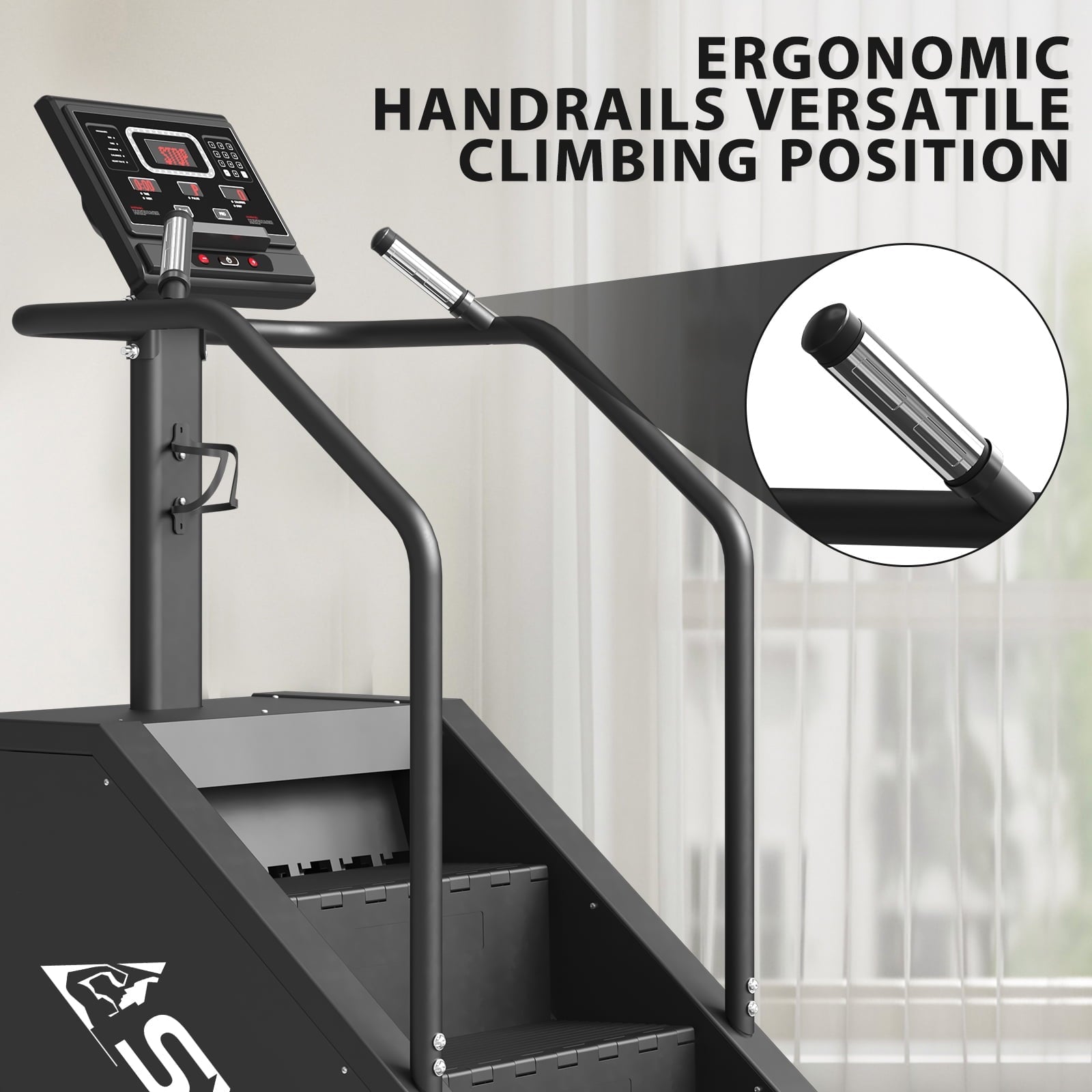 Stairmaster, syedee Stair Stepper with LED Screen, Stepmill Exercise Machine with 12 Workout Programs, 441LBS Step Machine, 24-164 Steps/Minute(Black)