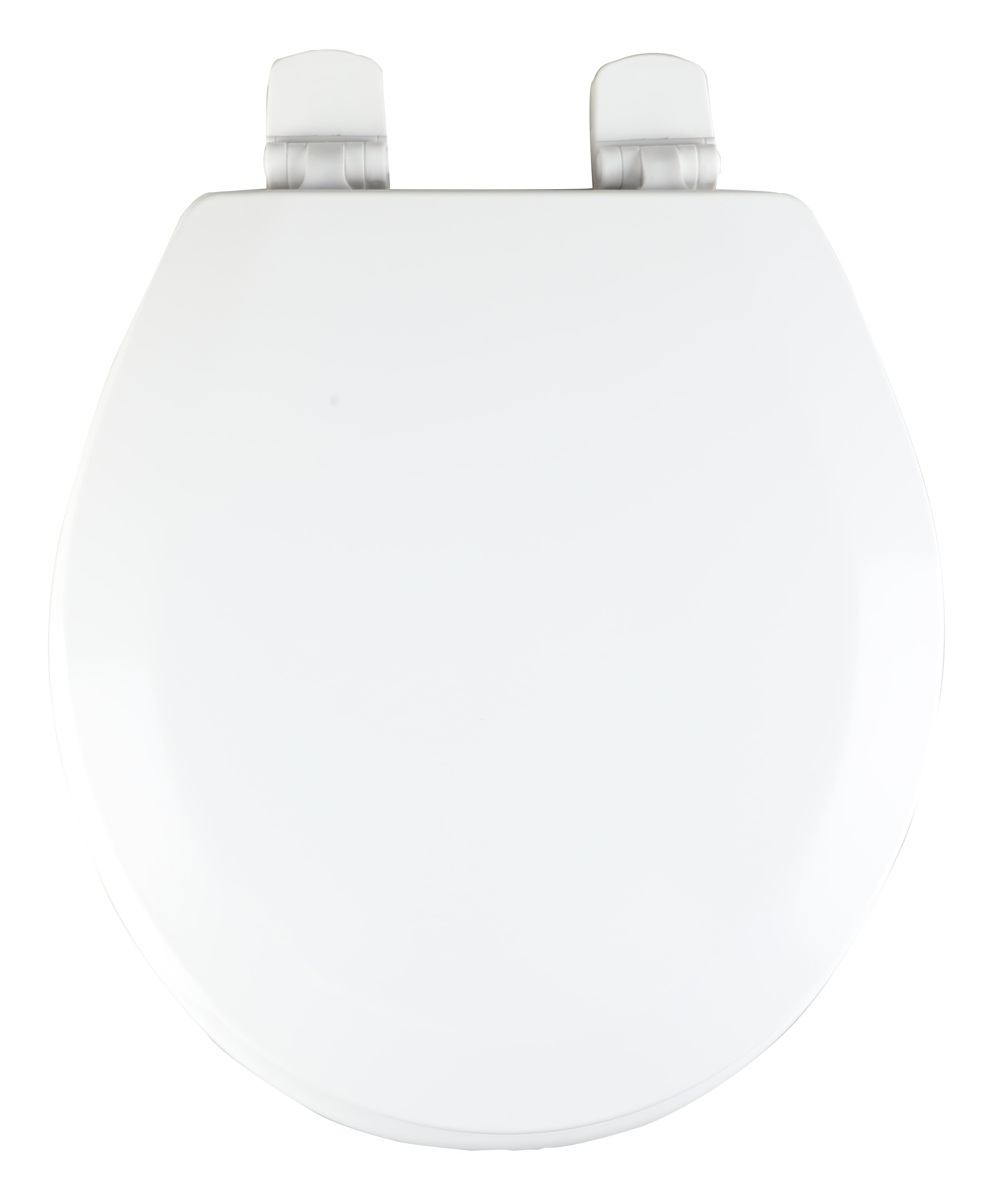 Mainstays Round Wood Beveled Edge Toilet Seat With Easy-off Hinges, White