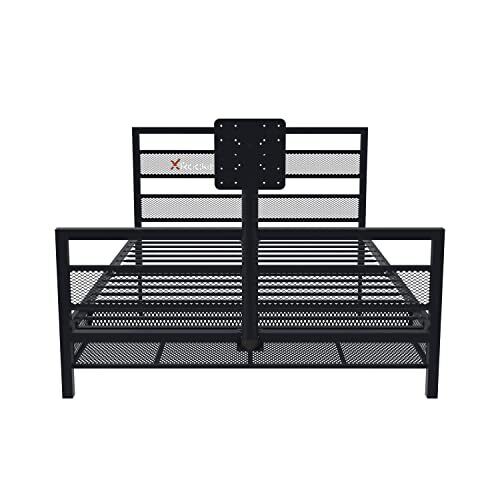 Basecamp Modern Gaming Bed, Metal Mesh Frame,Sleek Modern Design TV Mount(Full )