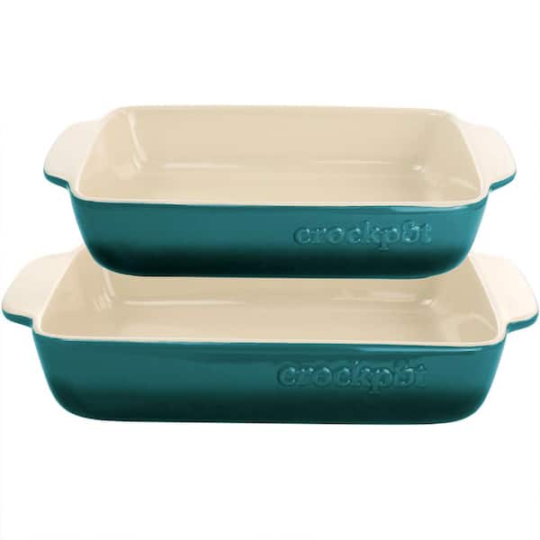 Artisan 2-Piece Stoneware Bake Pans in Gradient Teal