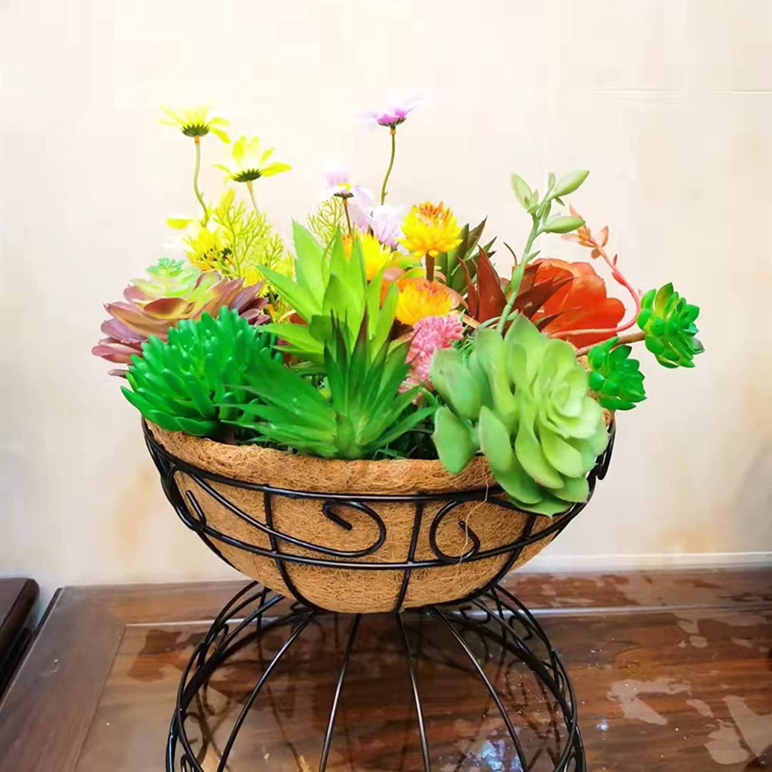 2PCS Round Replacement Coco Liner for Hanging Basket, 12 inch Round Coconut Fiber Plant Basket Liner for Garden Planter Flower Pot (12 inch Round)