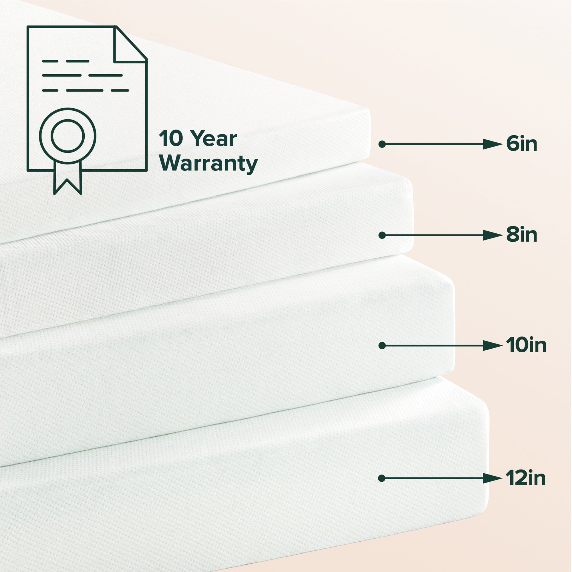 12¡± Green Tea Memory Foam Mattress, King