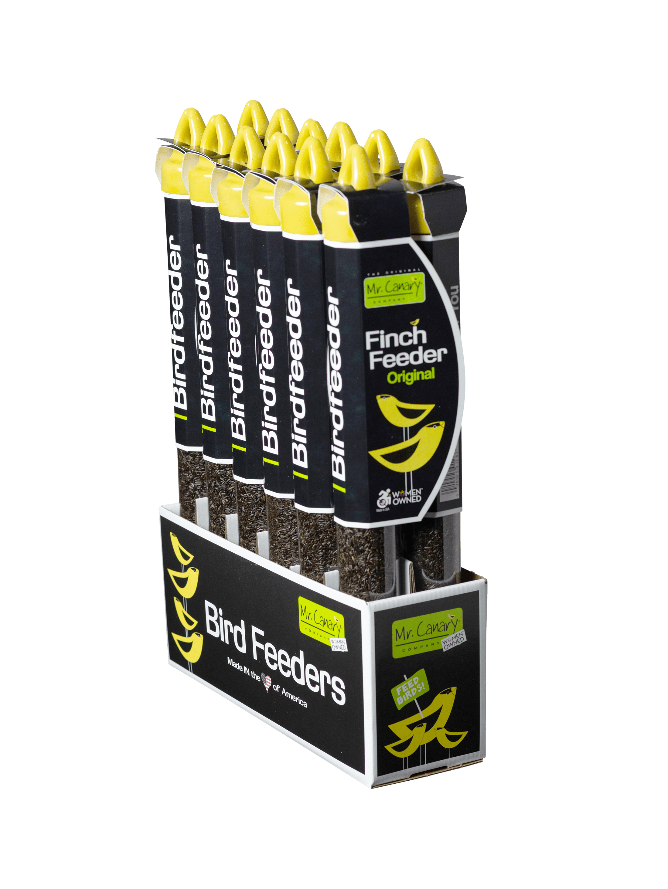 Mr. Canary Nyjer Finch Tube Feeder with 8oz Nyjer Seed