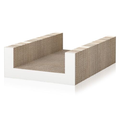 WAY BASICS Premium Cat Scratcher U-Shaped Scratch Pad Lounge Bed