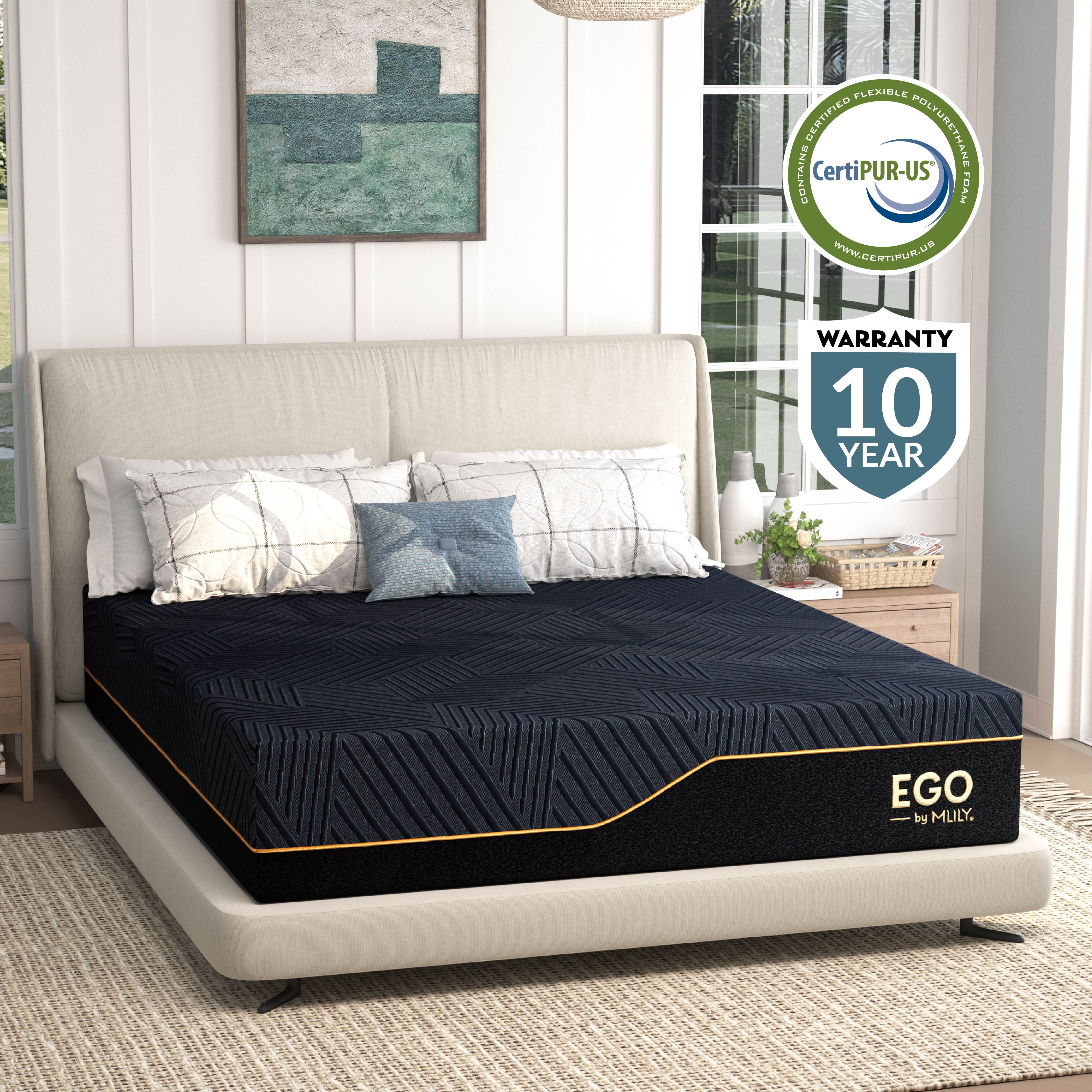 inch EGO Copper Gel Memory Foam Mattress In a Box, King, Medium