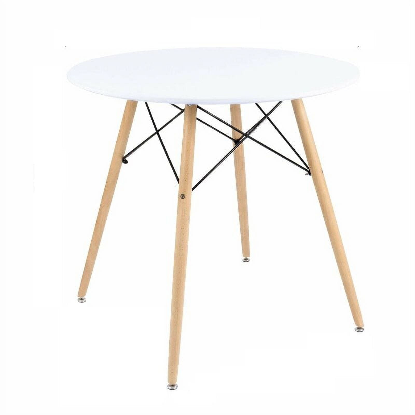 Vineego Round White Modern Dining Table 32